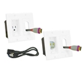 MIDLITE 2A46W 2 GANG RECESSED DECOR RECEPTACLE POWER/ LV KIT
