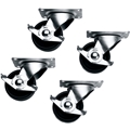 MIDDLE 5W SET-4 CASTERS COMMERCIAL GRADE FOR SLIM 5