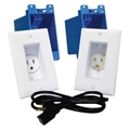 MIDLITE A46W 1 GANG RECESSED DECOR RECEPTACLE POWER KIT