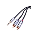 VANCO PRCA35MM06 3.5MM CABLE ST PG to 2-RCA PG 6Ft PREMIUM
