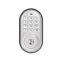 SATIN NICKEL PUSH BUTTON LOCK CONNECTED BY AUGUST