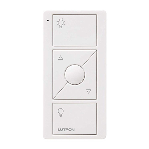 Lutron 3-Button with Raise/Lower Pico Remote for Caseta Wireless Smart Lighting Dimmer Switch White PJ2-3BRL-WH-L01R 