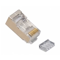 RJ45 8P8C SHIELDED CAT6 100 TRAY 3 PRONG ROUND-SOLID