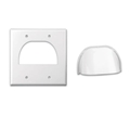 VANCO 120624X DUAL GANG 2PC REVERSIBLE WALL PLATE WHITE