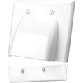 VANCO 120627X HINGED 2 GANG WALL PLATE WHITE