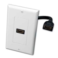 VANCO 120931X SINGE HDMI PIGTAIL DECORA WALL PLATE WH