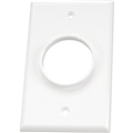 MIDLITE 1GWH 1 GANG WIREPORT WALL PLATE WHITE
