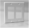 CALRAD 28-115P WHITE PLASTIC DUAL GANG DECORA FRAME