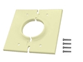 MIDLITE 2GSAL 2 GANG SPLITPORT WALL PLATE ALMOND