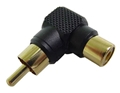 CALRAD 35-511G-10 RIGHT ANGLE RCA MALE TO FEM ADAPTER 10PK