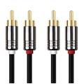 CALRAD 55-700-HG-3 HG DUAL RCA MALE RCA TO MALE GOLD 3FT