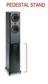 ATLANTIC 6200ELRPEDBLK PEDESTA STANDS FOR 6200ELR SATIN BLACK