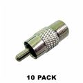 CALRAD 75-518-10  F-FEMALE TO RCA MALE ADAPTOR 10PK