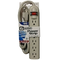 VANCO 821801 6 OUT POWER STRIP WITH 14/3 3' CORD W/SURGE