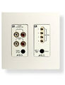 RUSS AH4D 4ZONE-A-BUS IN-WALL HUB-DBL GANG-WHITE & ALMOND