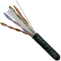 VERTICAL CABLE CAT6BK BLACK CAT6 550MHZ 23AWG SOLID 1000'