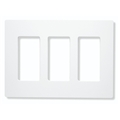 LUTRON CW-3-WH 3 GANG GLOSS FACEPLATE WHITE