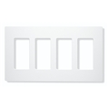 LUTRON CW-4-WH 4 GANG GLOSS FACEPLATE WHITE