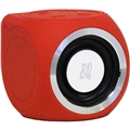 MINI CUBE POWERED SPEAKER WITH BLUETOOTH RED EACH