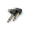 HOSA GPR-123 RIGHT ANGLE ADAPTOR RCA TO 1/4" 2PC
