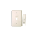 Wirepath Icon 1Port Midi Wall Plate w/Name Inserts Light Al