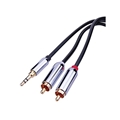 VANCO PRCA35MM12 3.5MM CABLE ST PG to 2-RCA PG 12Ft PREMIUM