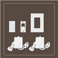 LUTRON RR-2ZONE-L-WH 2 ZONE LAMP DIMMER PACKAGE WHITE