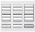LUTRON RR-T15RL-SW 15 BUTTN W/ RAISE/LWR TBL KEYPAD SATIN WHT
