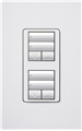 LUTRON RRD-W2RLD-WH DUAL WALL KEYPAD 2BRL+2BRL WHITE