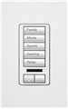 LUTRON RRD-W5BRLIR-WH 5B W/ RAISE/LWR IR WALL KEYPAD WHT