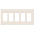 LUTRON SC-5-ES SATIN COLOR 5 GANG WALLPLATE EGGSHELL
