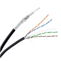 Wirepath™ Dual RG6 Coaxial Single CAT6 550MHz-500ft.Black