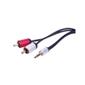 VANCO SRCA35MM12 3.5MM CABLE DUAL RCA STEREO 12FT SLIM