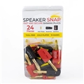 Speaker Snap Banana Plugs Red & Black 12-Pair 24-Pieces