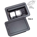 FSR T3U2RBLK TABLE BOX AC DUPLEX BLACK COVER & TRIM