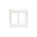 ONQ TP262W 2 GANG DECORA WALL PLATE WHITE