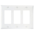 ONQ TP263W 3 GANG DECARA WALL PLATE WHITE