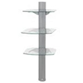OMNIMOUNT TRIA-B 3 ADJ GLASS SHELVES USE W/FLT PANEL BLACK