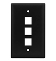 ONQ WP3403BK BLACK KEYSTONE WALL PLATE 3 PORT