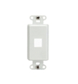 ONQ WP3411LA DECORATOR STRAP 1 PORT WALL PLATE LT ALMOND