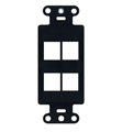 ONQ WP3414BK DECORATOR STRAP 4 PORT BLACK