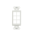 ONQ WP3416BK DECORATOR STRAP 6 PORT BLACK