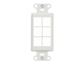 ONQ WP3416LA DECORATOR STRAP 6 PORT LIGHT ALMOND