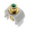 ONQ WP3463WH GREEN RCA TO F INSERT CONNECTOR WHITE