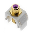 ONQ WP3466WH PURPLE RCA TO F INSERT CONNECTOR WHITE