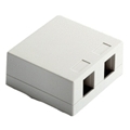 ONQ WP3502WH TWO PORT SURFACE BOX WHITE