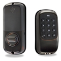 YALE BRONZE KEY FREE LOCK Z-WAVE 25 USERS PUSH BUTTON